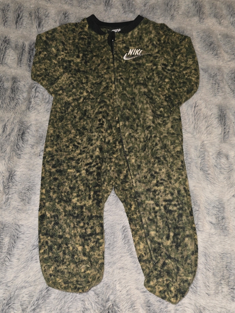 Nike Green Camo Kids Fleece Footie